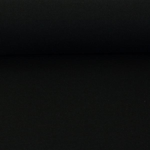 Piquejersey Uni Schwarz by Swafing 